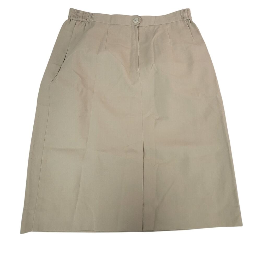 Women's Size 18 Tan A-Line Knee Length Skirt Career Casual